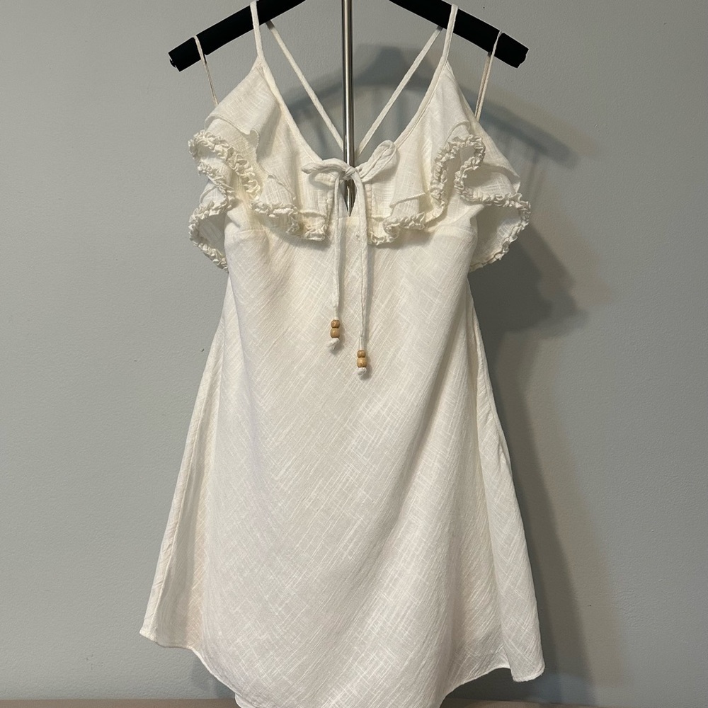 Free People Cream Tie-Back Sundress